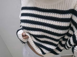 Striped Knit Sweater Zudio