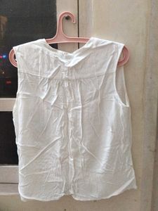 White Sleeveless Top
