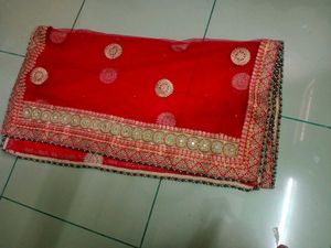 Red Embroidered Lehenga Skirt