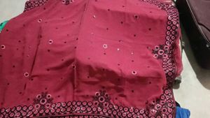 Maroon Saree 🌺 sale