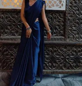 Elegant Navy Blue Saree