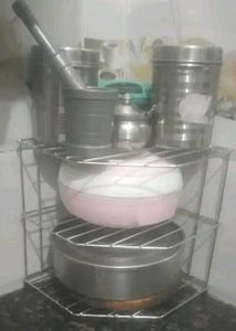 Stainless Steel Floor Mount Kitchen Corner Shelf