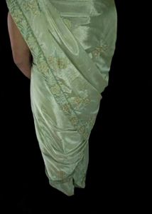 crape Green Saree