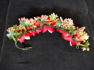 Red &amp; Gold Flower Hairband