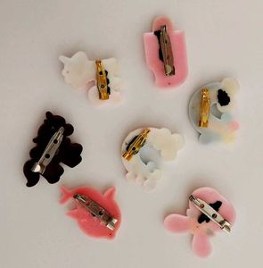 Cute Silicon Charm Brooches, pins