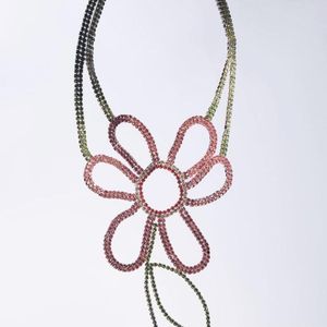 Zara Limited Edition Rhinestone Floral Necklace