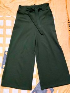Combo:- BLACK tights ,Olive Green Culottes