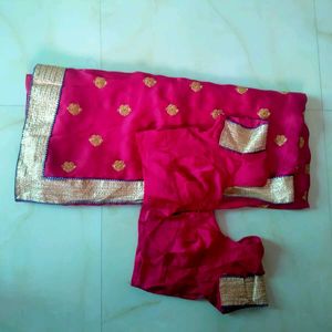 a new saari with blouse