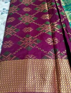Elegant Purple Tissue Jacquard Silk Saree