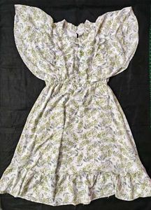 Floral Print Ruffle Hem Dress