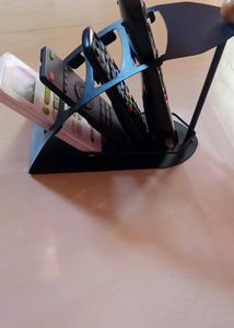 TV Remote Control Organizer, Black (Metal)