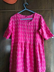Pink Printed Casual dress