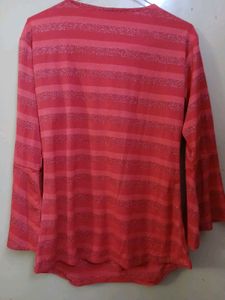 Love Moschino Striped Red Top