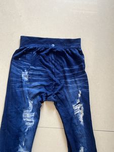 Denim Look Leggings! Size S