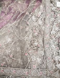 Party Wear Gown With Dupatta..... Embroidered Net Dupatta And Heavy Embroidered Work Gown   Best For Party Occasions