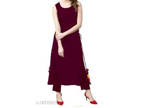 Maroon Kurta Set