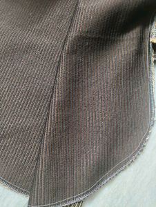 Brown Ribbed Fabric Piece
