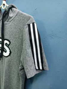 Gray YES Graphic T-Shirt Dress