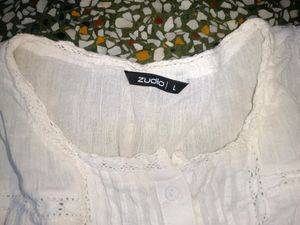 Zudio Cute Vintage White Top💌