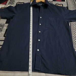 Bare Denim Navy Blue Linen Shirt