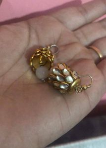 Golden Embellished Earrings Pre-owned