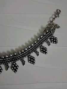 Oxidized Silver Necklace &amp; Jhumkis