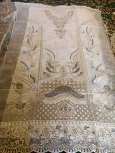 Fully Embroidered Partywear Unstitched Suit