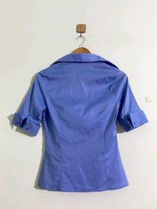 Zara Woman Blue Button Shirt