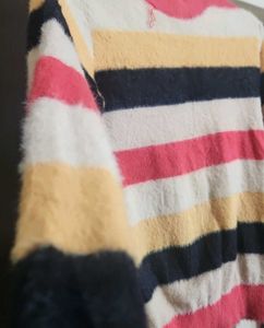 Striped Fur Sweater