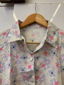 Floral Print Shirt Pure Crepe