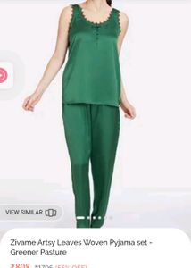 Ziwame Artsy Leaves Women Nightsuit Set M