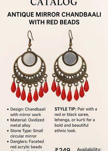 Boho Chic Red Beaded Earrings