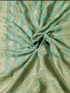 Women Green Festive Chanderi Silk Suit Set