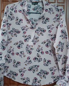Women’s Floral Print Long Sleeve Casual Top – Ligh