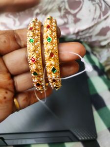 Golden Embossed Bangles