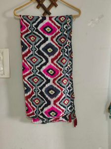 Ikat Print Cotton Scarf Cum Shrug