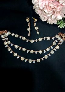Ad Necklace Set With Earings