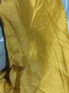 Embroidered Yellow Kurti