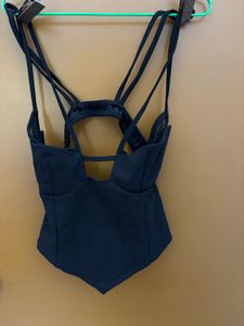 Newme Black Strappy Top