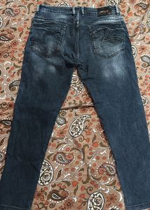 Distressed Wash Denim Jeans