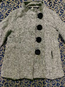 Grey Wool Blend Coat