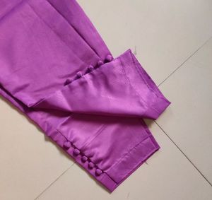 Satin Kurti pent set💜
