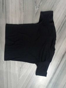 ribbed Black T-Shirt
