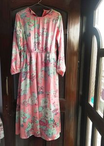 Satin Floral Dress