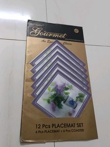 2 Side Dinning Table Mats Set Of 6+ 6 Coasters