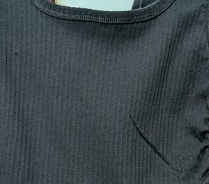 Black Ribbed Tank Top
