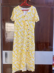 yellow casual dress
