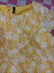 Yellow Dress With attached Inner