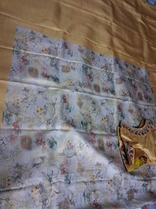 Banaras Silk Saree With Readymade Blouse