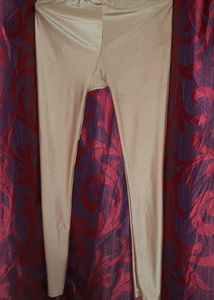 Light Golden Ethnic Leggings For Kurti